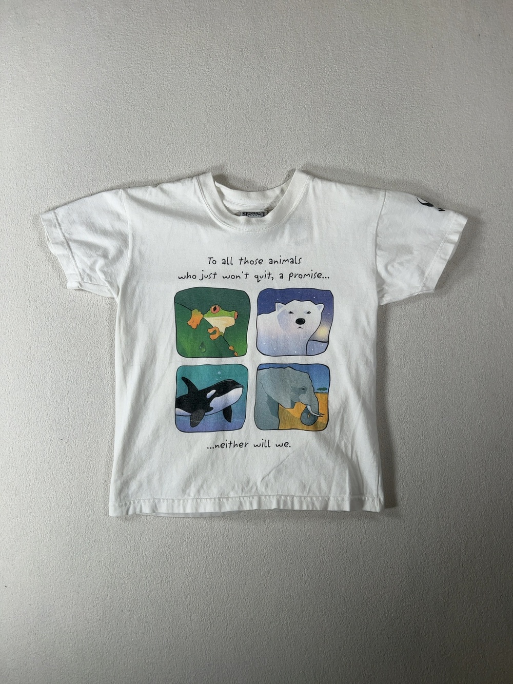 Special-T WWF Vintage 90s To All Those Animals Who Just Wont Quit T-Shirt White